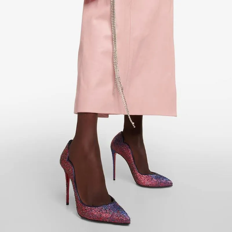 Elegant Blue Lacquer Sole Pumps sold by ArnoConti product image thumbnail 2