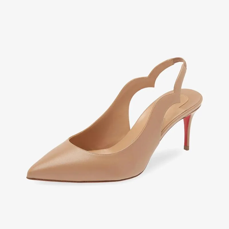 Elegant Nude Sling Heels sold by ArnoConti