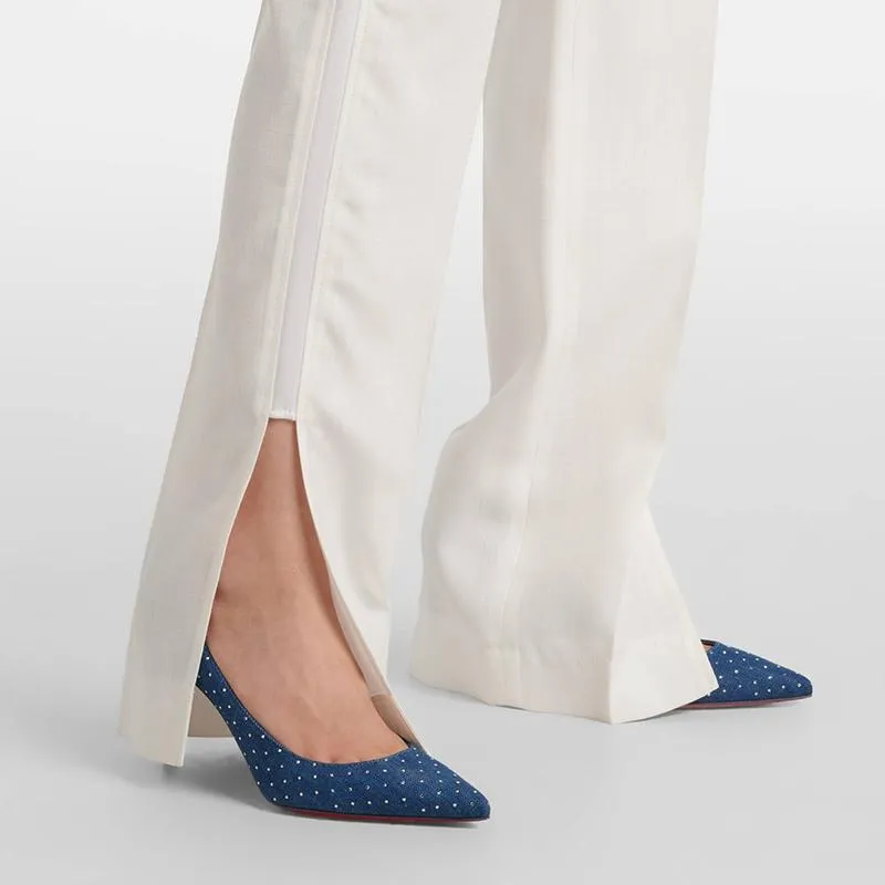 Chic Blue Fabric Pumps sold by ArnoConti product image thumbnail 2
