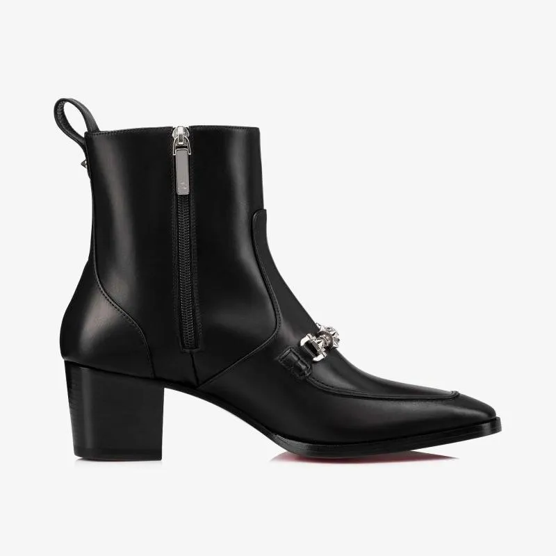 Black Leather Boots with Silver Detail sold by ArnoConti product image thumbnail 4