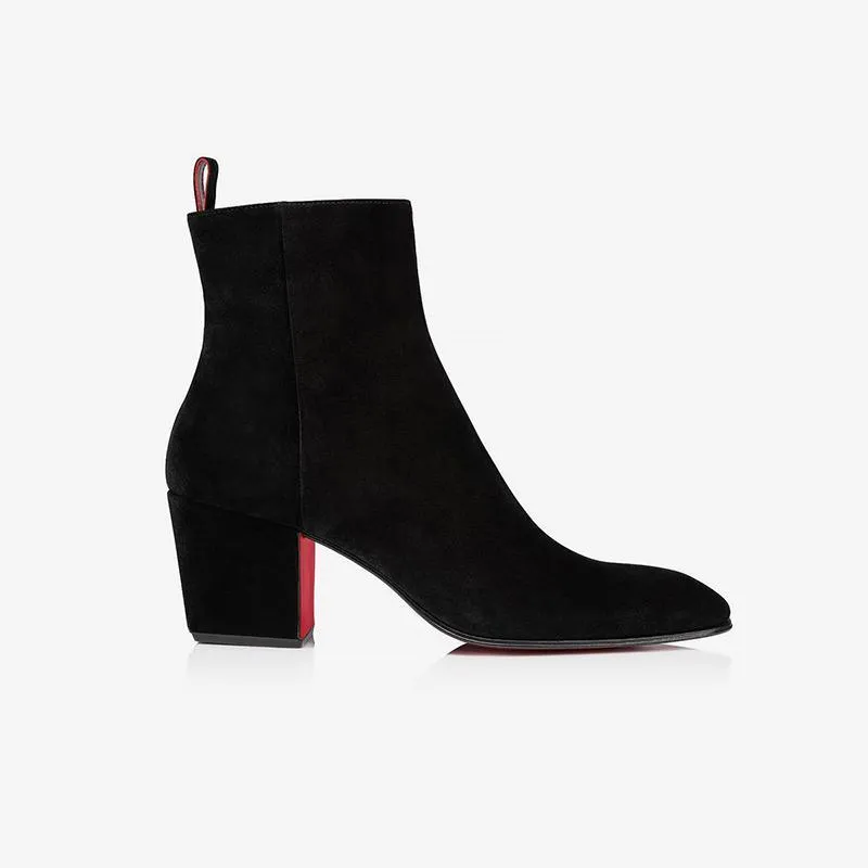 Sleek Black Suede Ankle Boots sold by ArnoConti product image thumbnail 3