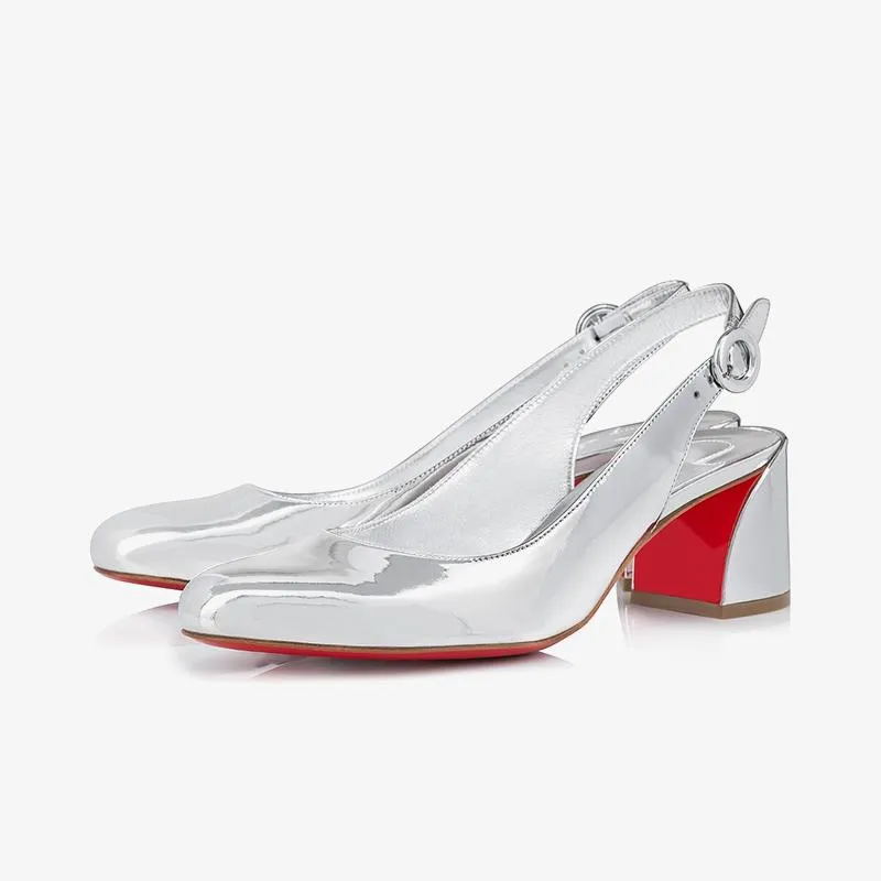 Elegant Silver Low-Heel Pumps sold by ArnoConti