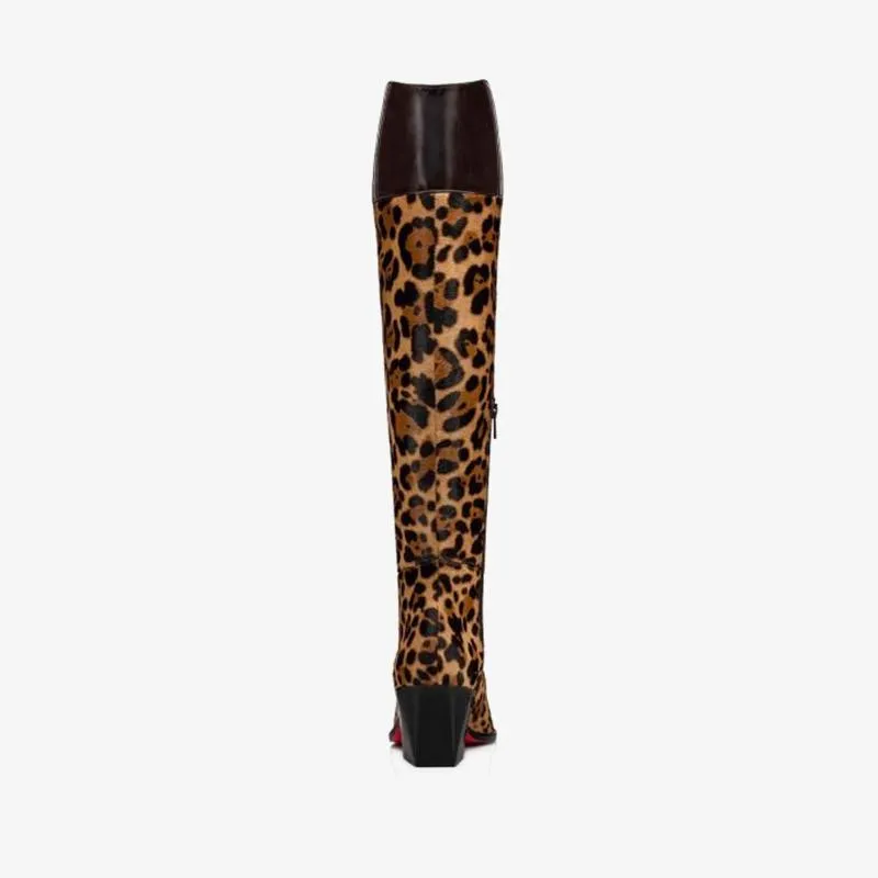 Elegant Brown Leopard Boots sold by ArnoConti product image thumbnail 4