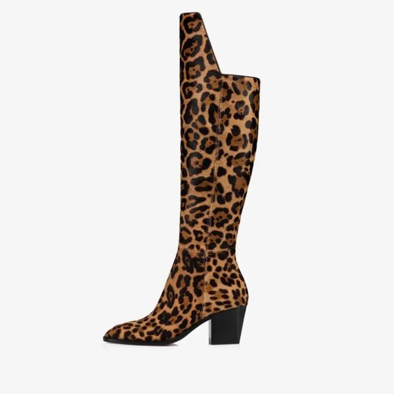 Elegant Brown Leopard Boots sold by ArnoConti product image thumbnail 2