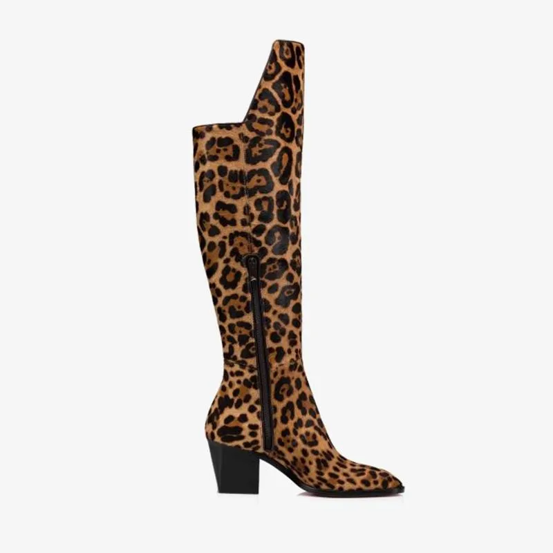 Elegant Brown Leopard Boots sold by ArnoConti product image thumbnail 3