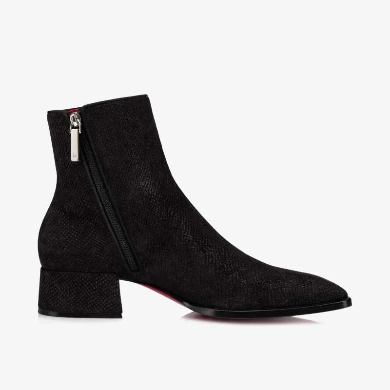 Black Trapeze Heel Ankle Boots sold by ArnoConti product image thumbnail 3