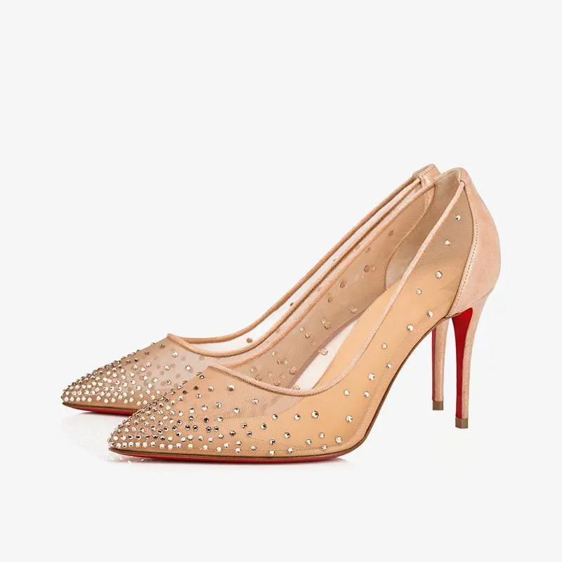 Sheer Beige Evening Pumps sold by ArnoConti product image thumbnail 5