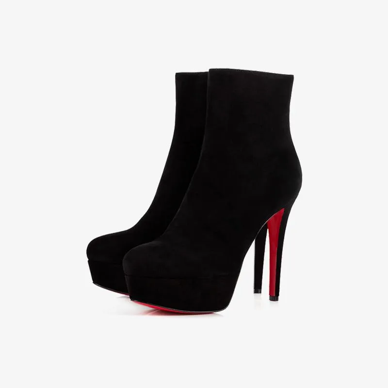 Chic Black Suede Stiletto Boots sold by ArnoConti