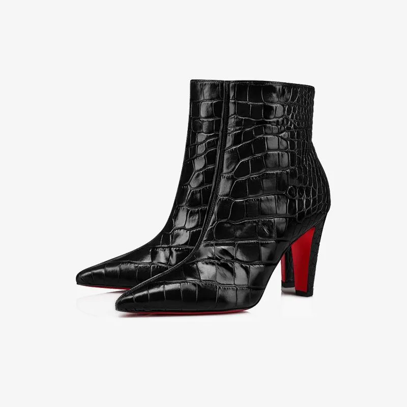 Elegant Croc-Embossed Ankle Boots sold by ArnoConti