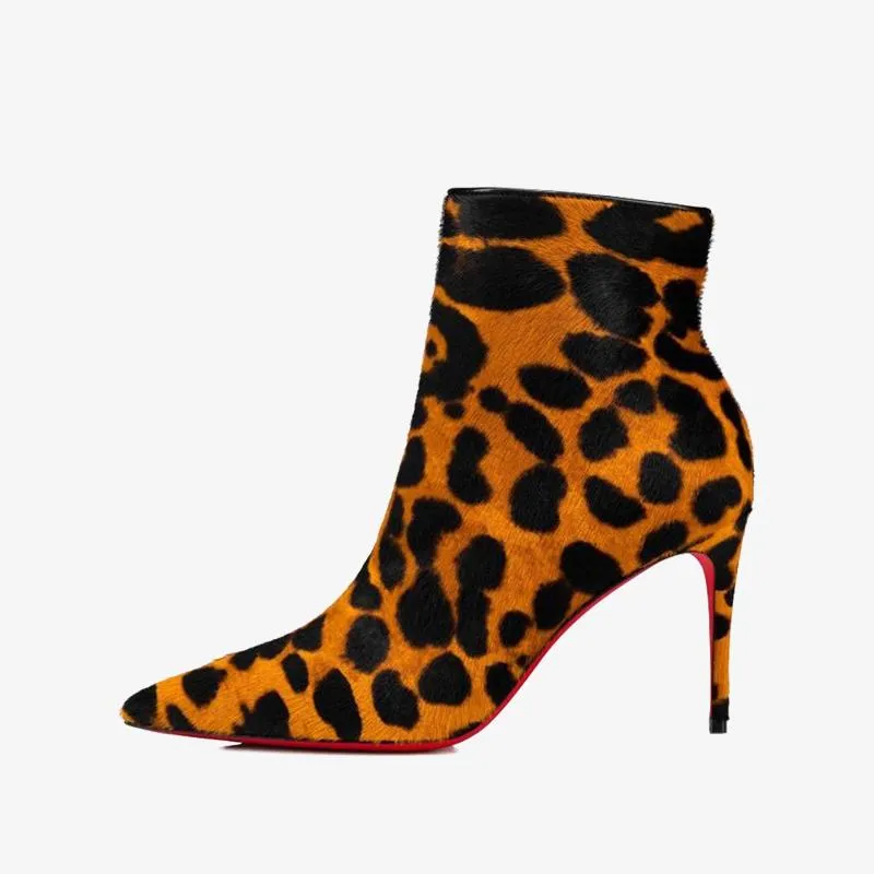 Sleek Leopard Ankle Heels sold by ArnoConti product image thumbnail 2