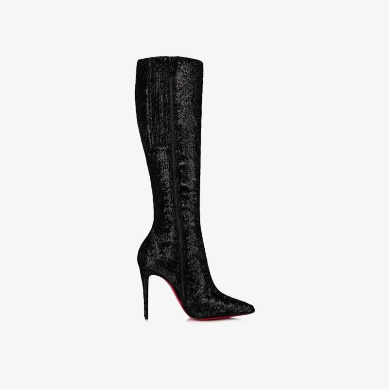 Black Velvet Statement Boots sold by ArnoConti product image thumbnail 3