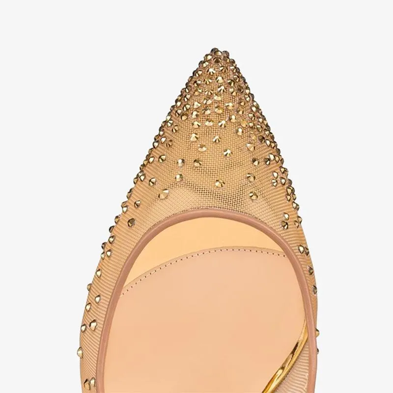 Elegant Gold Stiletto Pumps sold by ArnoConti product image thumbnail 3