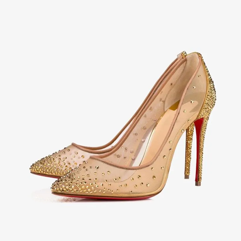 Elegant Gold Stiletto Pumps sold by ArnoConti