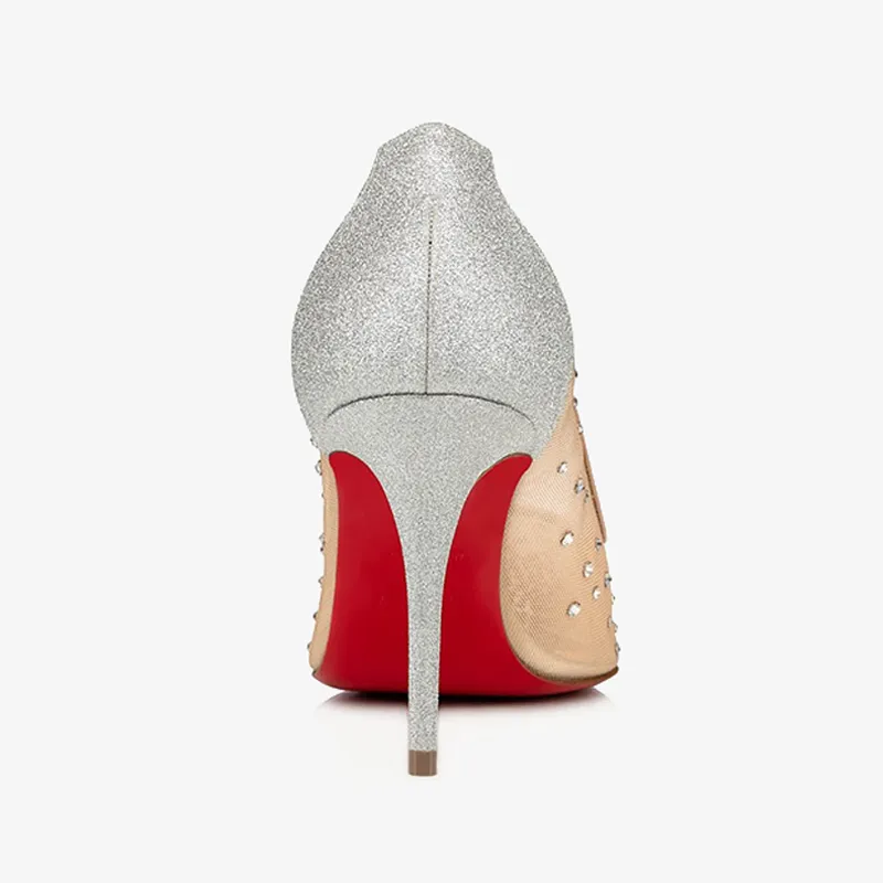 Silver Mesh Strass Pumps sold by ArnoConti product image thumbnail 4