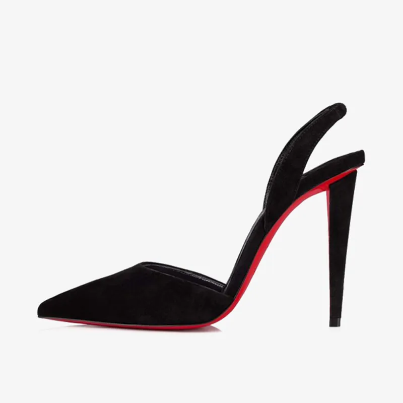 Sleek Black Slingback Heels sold by ArnoConti product image thumbnail 3