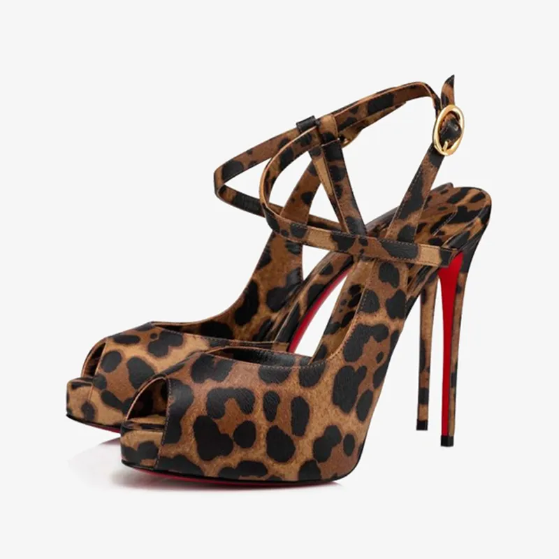 Crossover Strap Leopard Pumps sold by ArnoConti