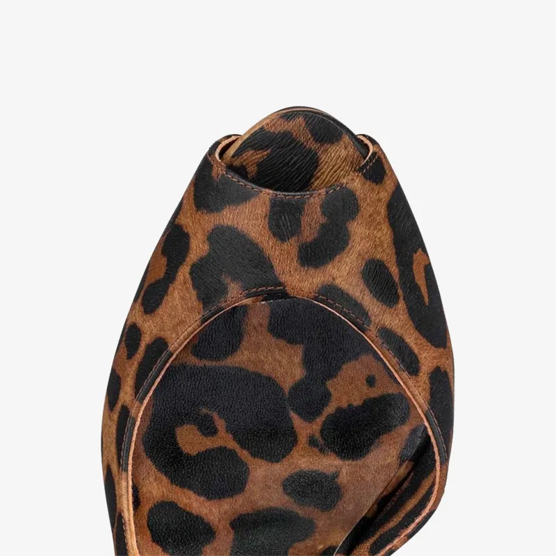Crossover Strap Leopard Pumps sold by ArnoConti product image thumbnail 3
