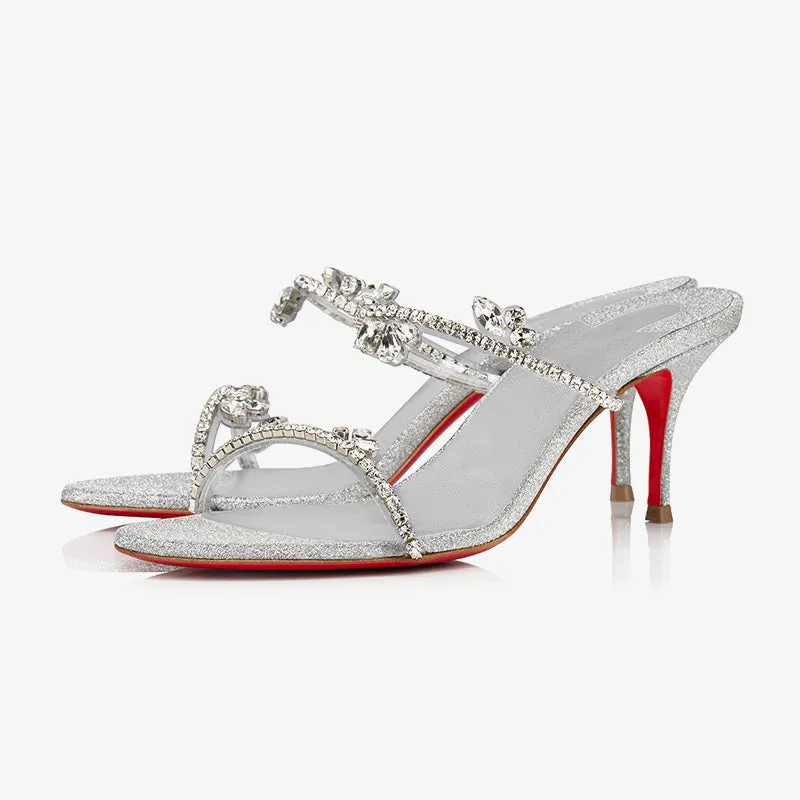 Sleek Silver Strap Sandals sold by ArnoConti