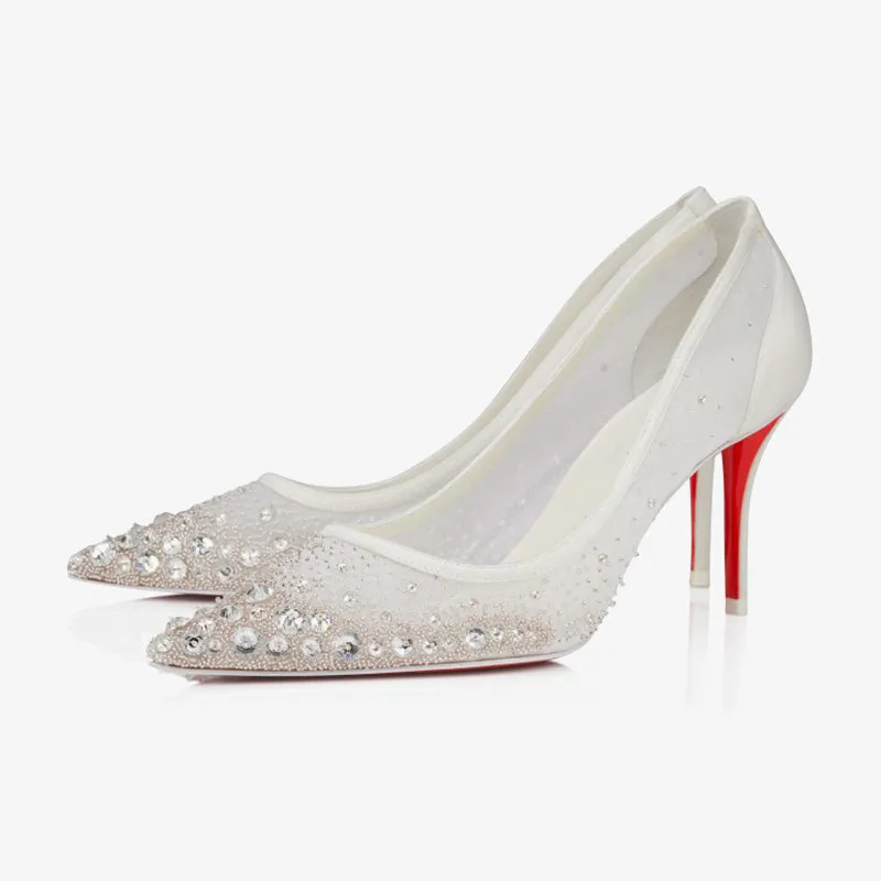 Sparkling Ivory Stilettos sold by ArnoConti