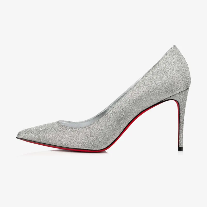 Elegant Silver Sculpted Pumps Description: sold by ArnoConti product image thumbnail 3