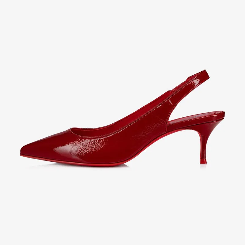Glossy Red Pointed Heels sold by ArnoConti product image thumbnail 3