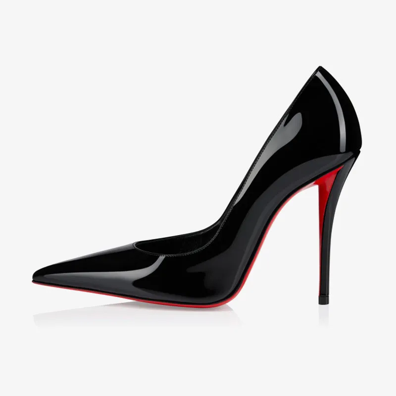 Black Patent Stilettos with Sculpted Heel sold by ArnoConti product image thumbnail 2
