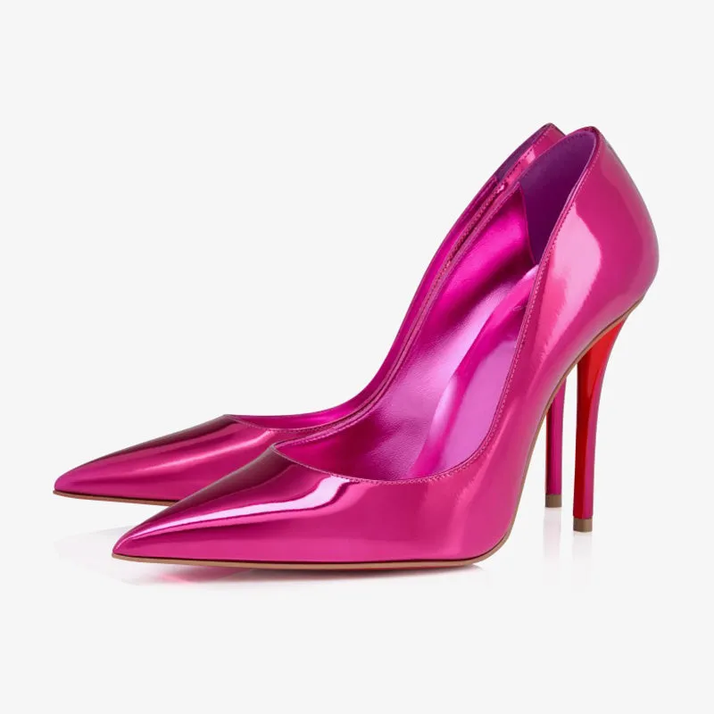 Glossy Pink Stiletto Pumps sold by ArnoConti