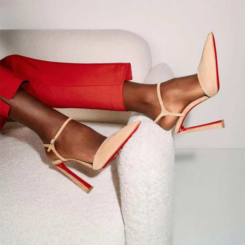 Elegant Brown Velvet Heels sold by ArnoConti product image thumbnail 2