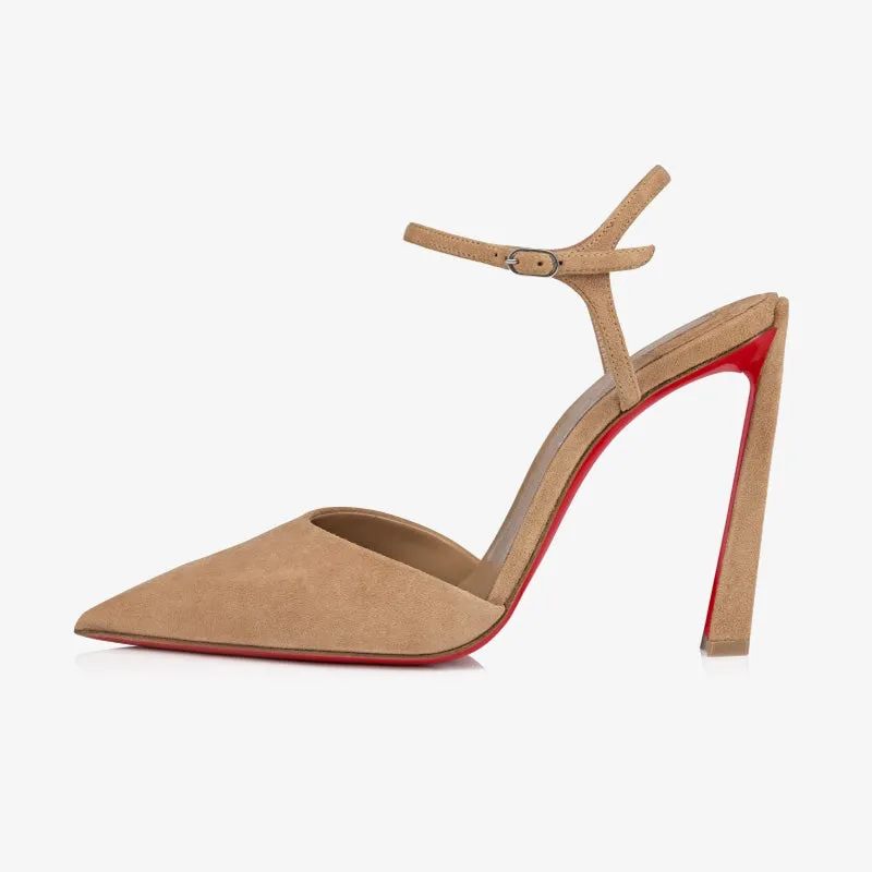 Elegant Brown Velvet Heels sold by ArnoConti product image thumbnail 3