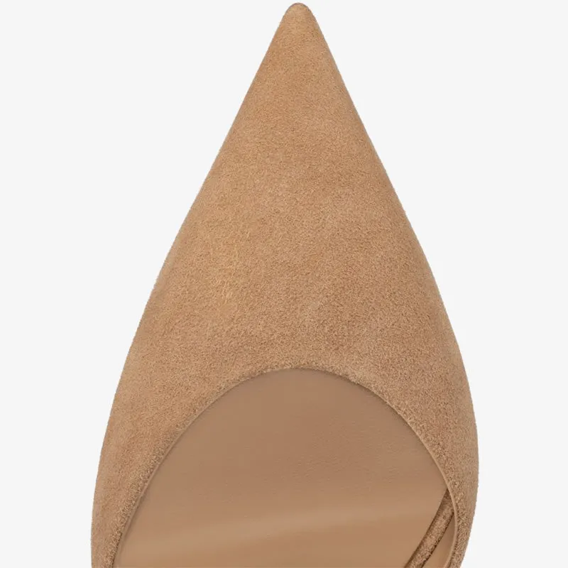 Elegant Brown Velvet Heels sold by ArnoConti product image thumbnail 4