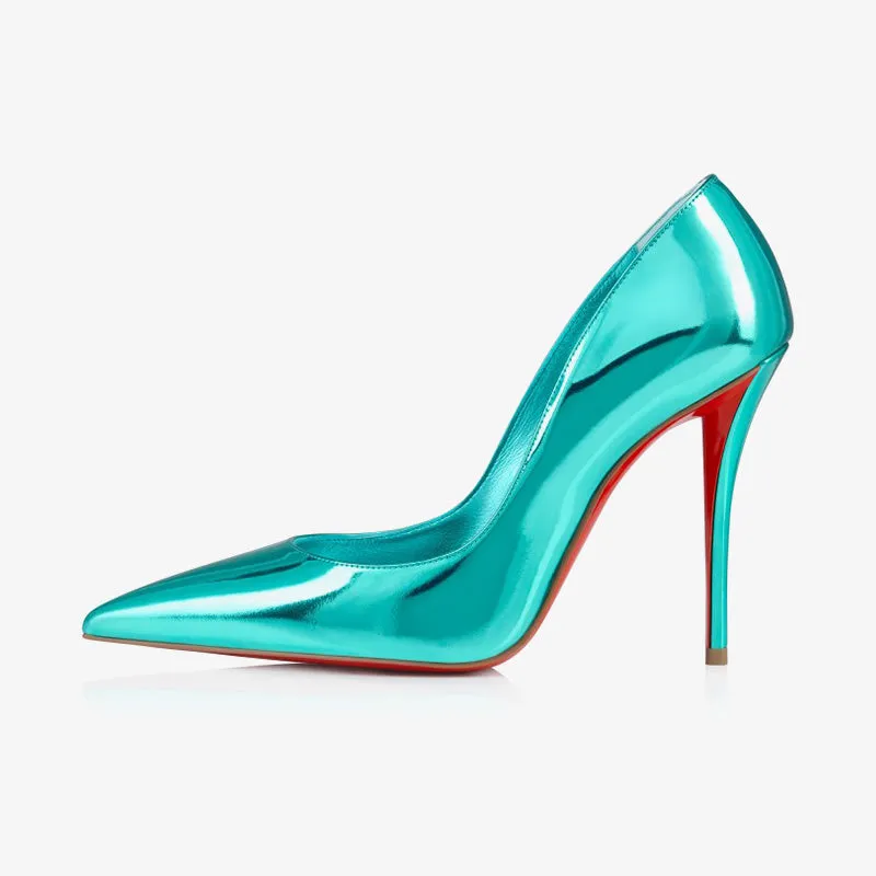 NEW MUSE |Glossy Blue High Heel Pumps sold by ArnoConti product image thumbnail 3