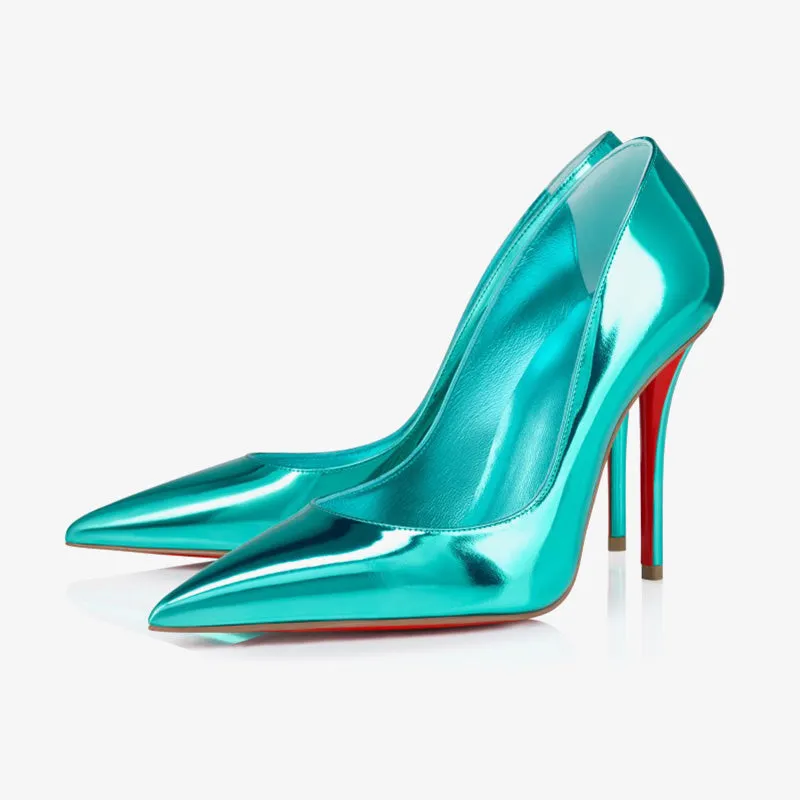 NEW MUSE |Glossy Blue High Heel Pumps sold by ArnoConti