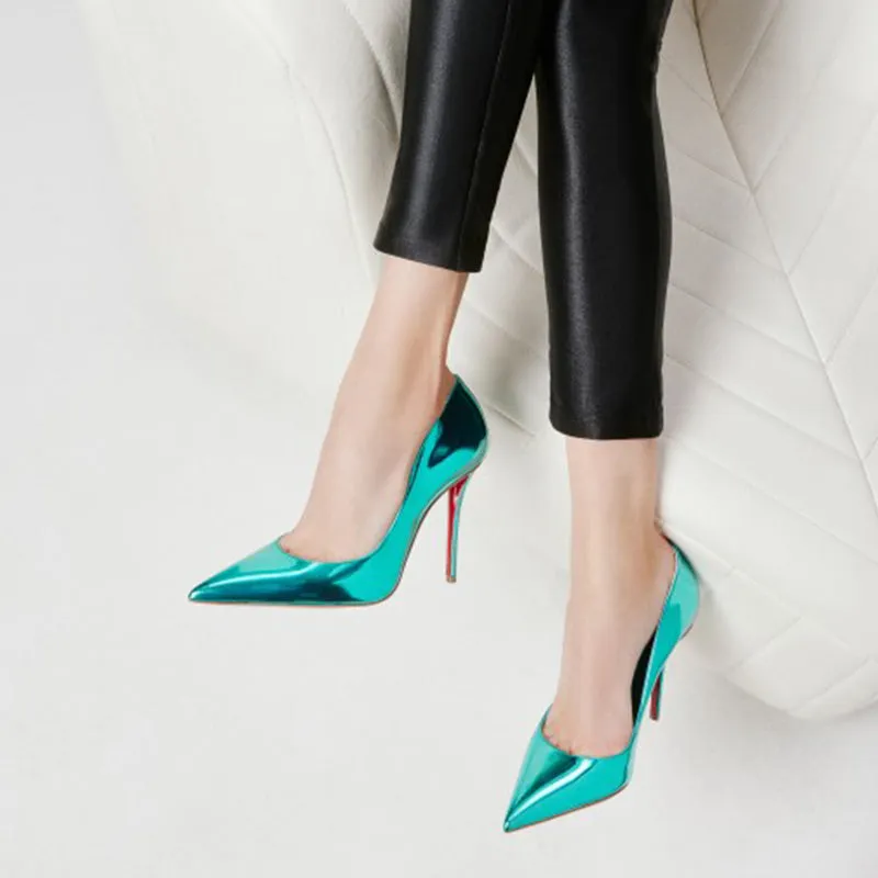 NEW MUSE |Glossy Blue High Heel Pumps sold by ArnoConti product image thumbnail 2