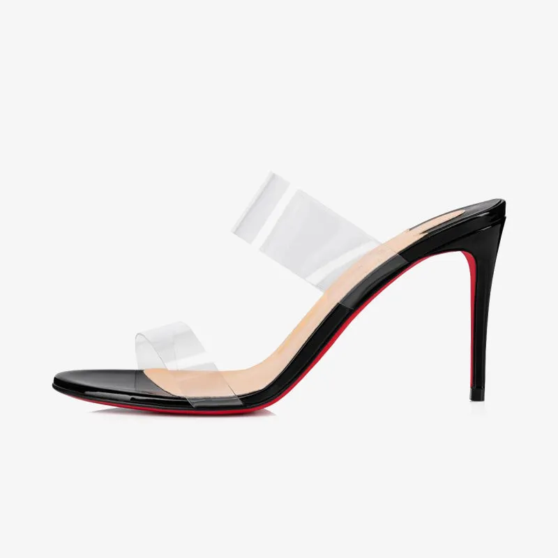 Clear PVC Mule Heels sold by ArnoConti product image thumbnail 2