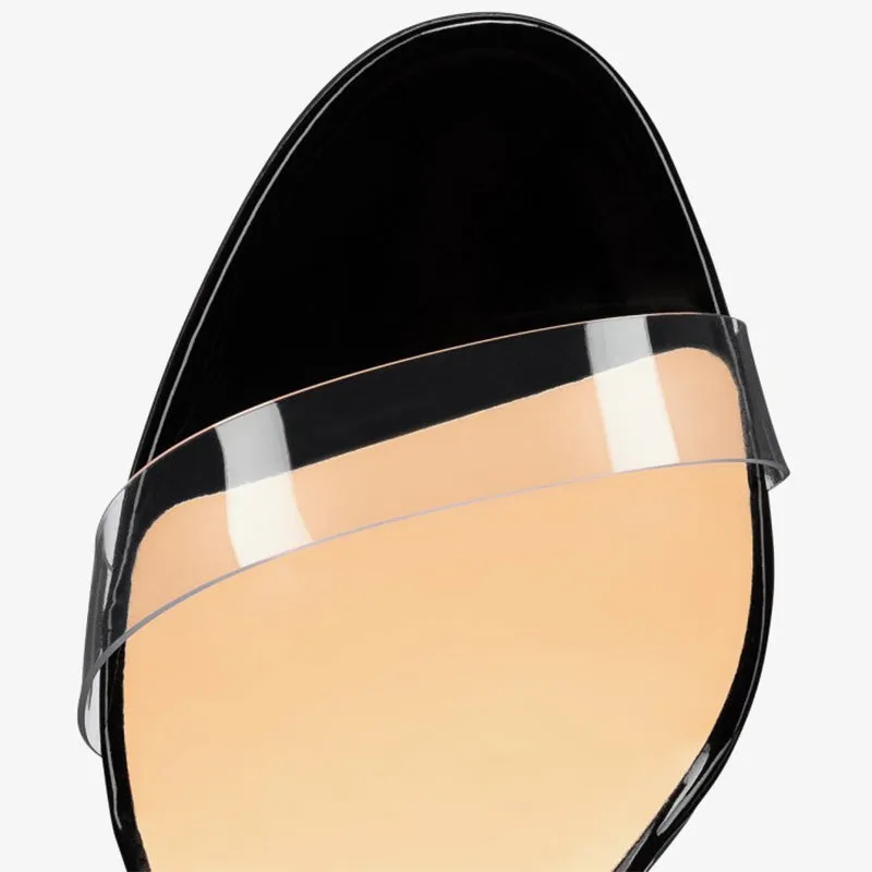 Clear PVC Mule Heels sold by ArnoConti product image thumbnail 3