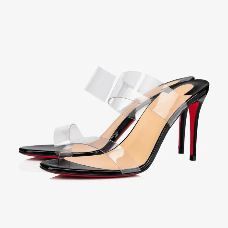 Clear PVC Mule Heels made by ArnoConti