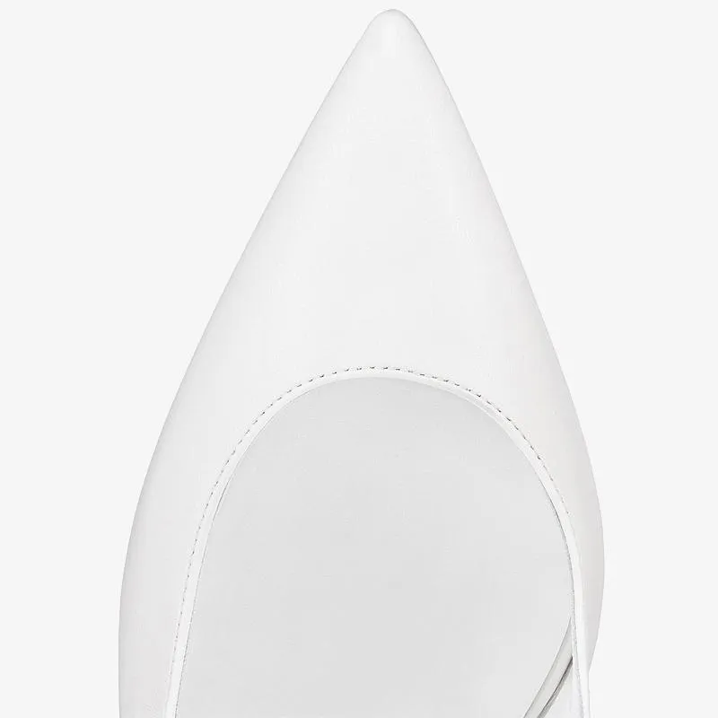 Trendy White Leather Pump sold by ArnoConti product image thumbnail 3