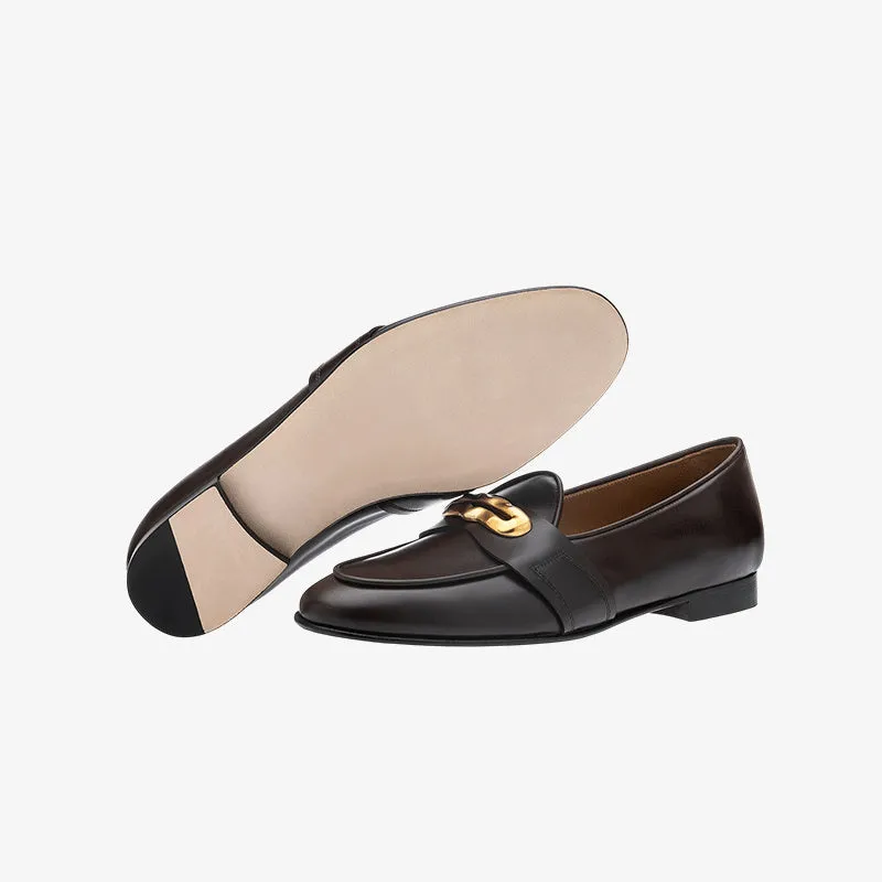 Elegant Cocoa Leather Loafers for Everyday Wear sold by ArnoConti product image thumbnail 5