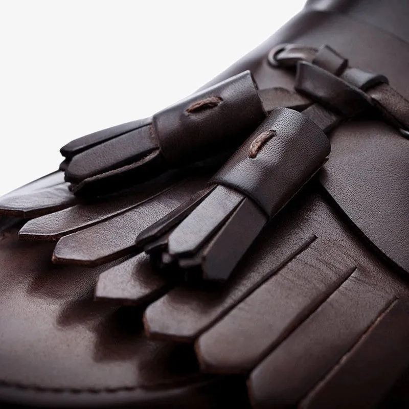 Timeless Tassel Loafers in Hand-Finished Brown Leather sold by ArnoConti product image thumbnail 4