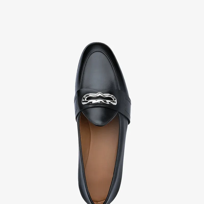 Refined Slip-On Loafers in Hand-Brushed Black Leather sold by ArnoConti product image thumbnail 4