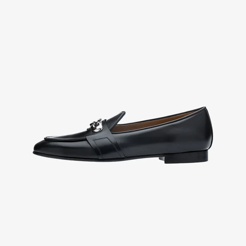 Refined Slip-On Loafers in Hand-Brushed Black Leather sold by ArnoConti product image thumbnail 2