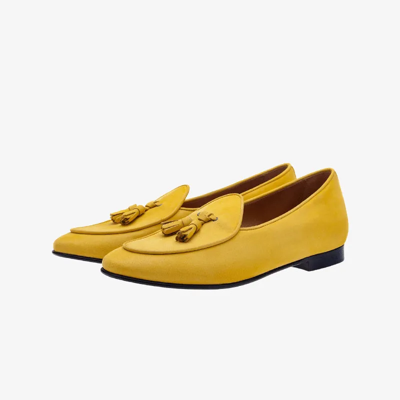 Soft Mustard Leather Loafers for Everyday Elegance made by ArnoConti