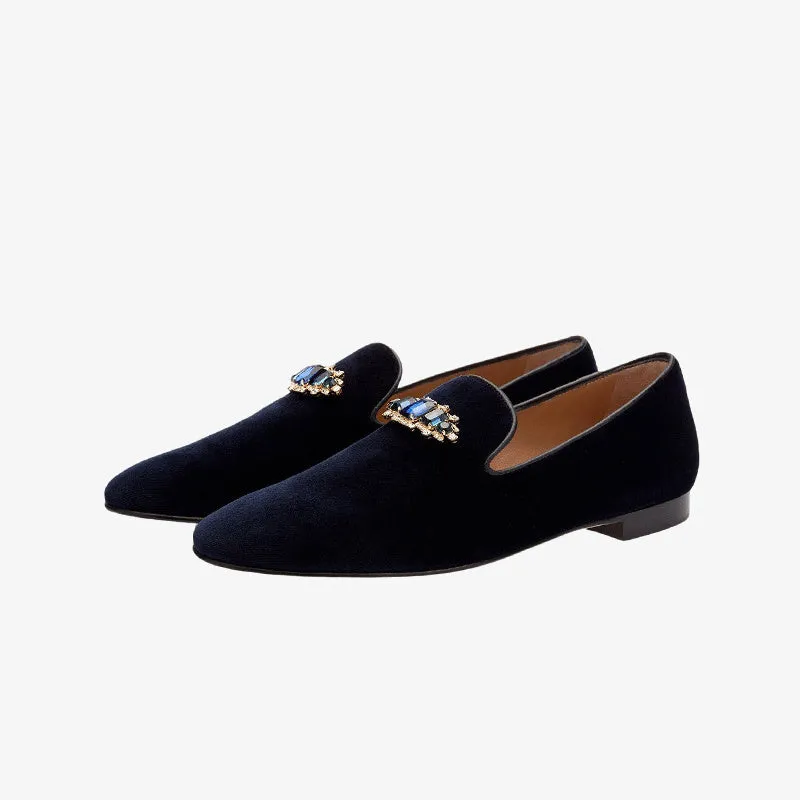 Luxury Velvet Slip-On Loafers for Formal Wear sold by ArnoConti