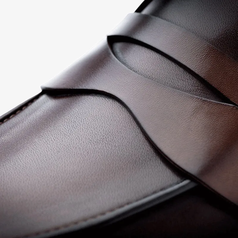 Refined Artisan Brown Loafers in Hand-Processed Leather sold by ArnoConti product image thumbnail 4