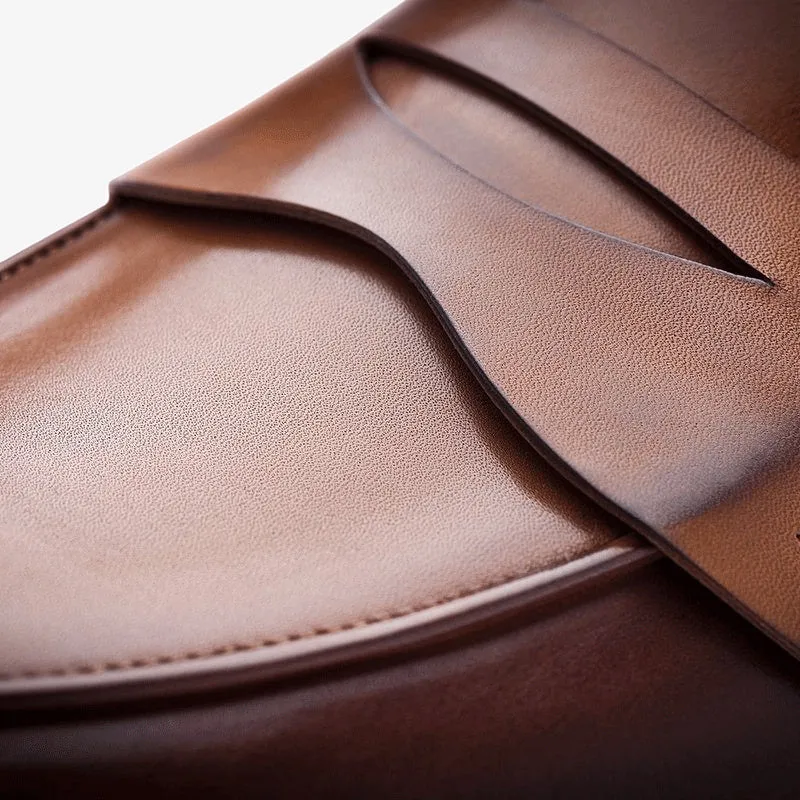 Artisan Brown Calfskin Loafers for Timeless Everyday Wear sold by ArnoConti product image thumbnail 4