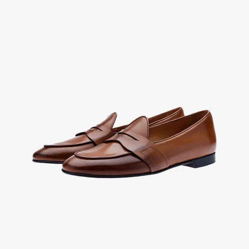 Artisan Brown Calfskin Loafers for Timeless Everyday Wear made by ArnoConti