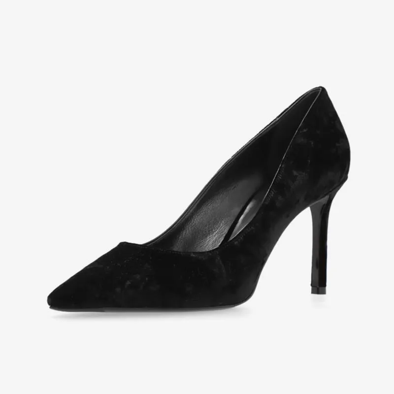 Black Velvet Pointed-Toe Pumps sold by ArnoConti