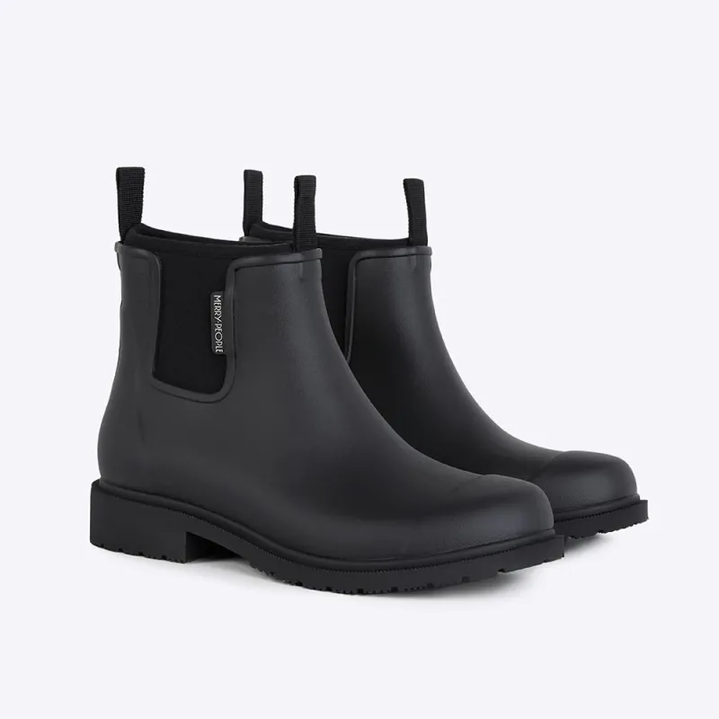 Bobbi Rain Boot // Black & Black made by Merry People