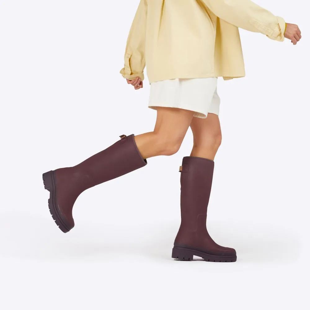 Fergie Tall Rain Boot // Dark Cherry sold by Merry People product image thumbnail 5