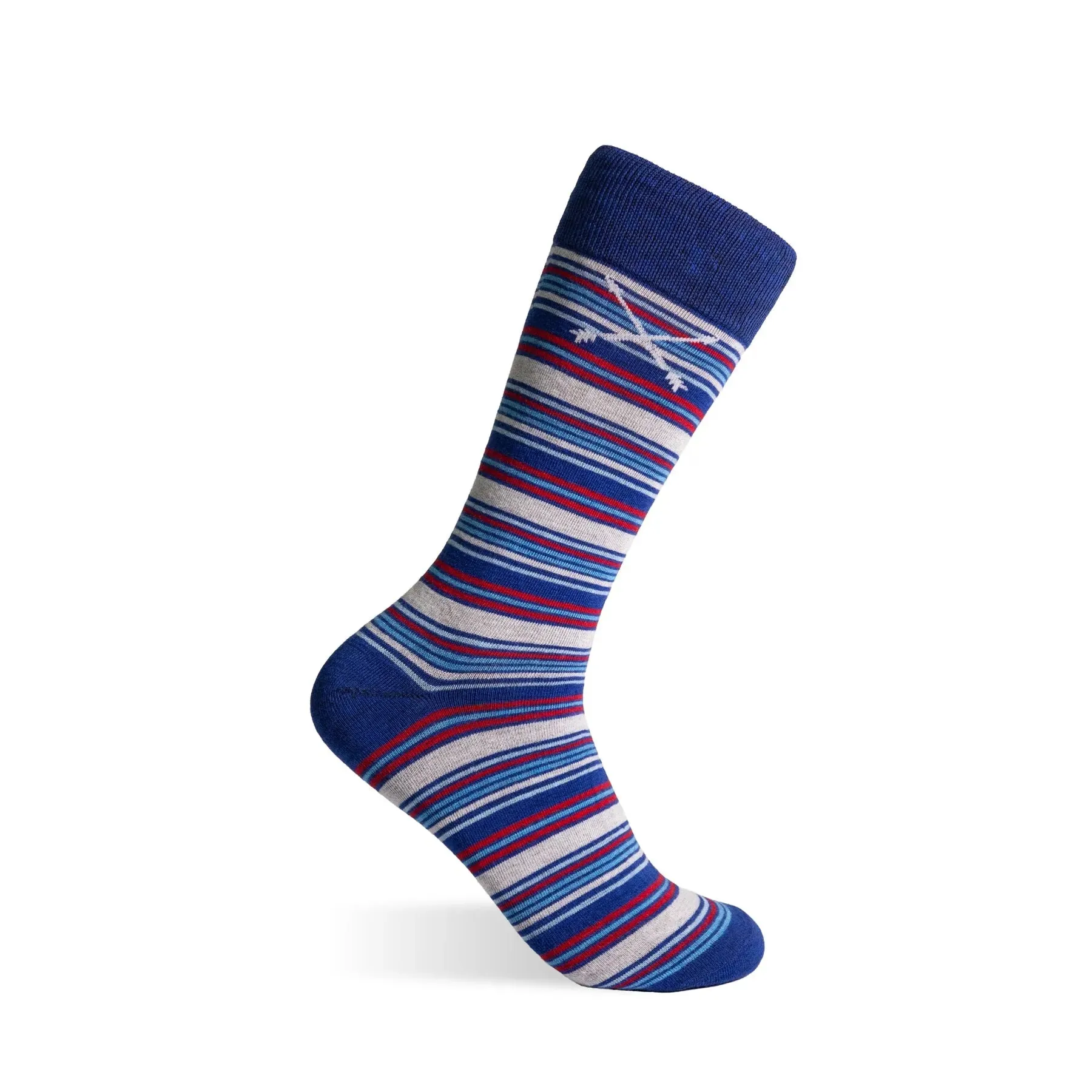 The Whitakers - A Blue, Red and White Striped Sock sold by Southern Scholar product image thumbnail 2